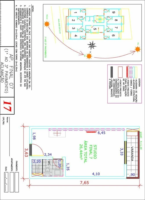 Planta Studio · 26,44 m²